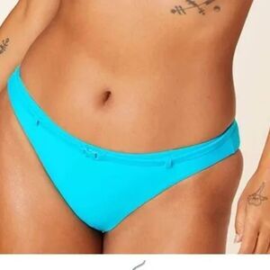 Andie Swim The Riviera Bikini  Bottom Turquoise Buckle Belt, Size XL NWT